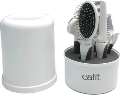 Image de Set de brosses Catit pour chats à poils moyens et longs