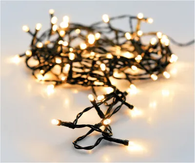 Produktbild von LED svetelná reťaz, 48 LED, teplá biela, na batérie, IP44, časovač