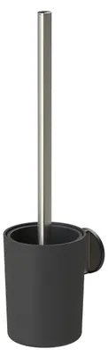 Immagine prodotto di Scopino Tiger Tune, montaggio senza foratura grazie alla pellicola adesiva integrata, fissaggio a vite opzionale, acciaio inox spazzolato/nero