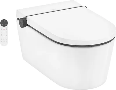 Immagine prodotto di hansgrohe LavaPura Element S WC suspendu douche Set complet AquaHelix Flush, SmartClean, HygieneEffect, blanc, 63021450, 63021450