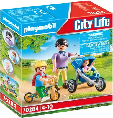 Produktbild von PLAYMOBIL City Life 70284 Mama mit Kindern
