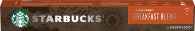 Produktbild von Nestlé Starbucks Breakfast Blend, Medium Roast, Röstkaffee, Nespresso kompatibel, Kaffeekapseln, 10 Kapseln, 12505337