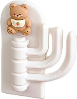 Produktbild von INF Klebehaken für Bad-/Tür-/Küchen-Dreifachhaken-Design Creme