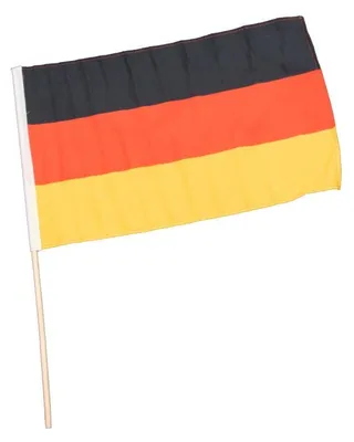 Produktbild von Deutschland-Fahne 90x150cm mit Holzstock