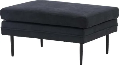 Image de FURNLUX Ottoman Boom Black 90cm / Hauptfarbe : Schwarz / Abmessungen : 90 x 70 x 49 cm