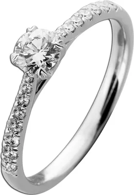 Produktbild von Brillantring 0.75ct Weissgold 585 14K Lab Grown Brillanten IGI 20