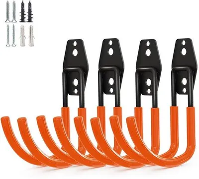 Immagine prodotto di Organizer per attrezzi da garage e da giardino, gancio da parete in acciaio, supporto per attrezzi da garage e da giardino