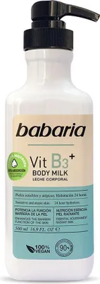 Obrázek produktu pro Babaria Vitamin B3+ Tělové mléko 100 % vegan 500 ml