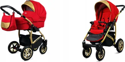 Image de BabyLux® Gold Lux | Cat 2in1 Set | Scarlet | Combi Cat | Cat Set | Buggy +