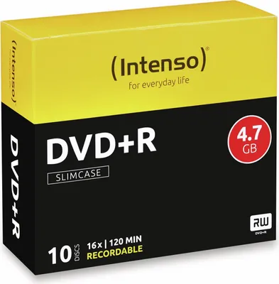 Immagine prodotto di Intenso DVD+R 4,7 GB 16x Velocità Custodia sottile 10