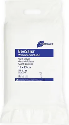 Produktbild von 20x Beesana® Einmal Waschhandschuhe | Packung (50 Handschuhe)