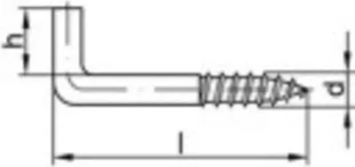 Produktbild von TOOLCRAFT 159597 Gerade Schraubhaken 40 mm Stahl galvanisch verzinkt 100 St.