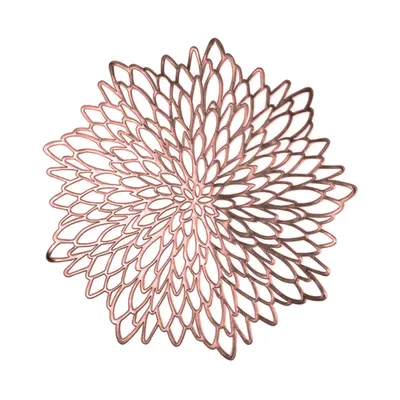 Produktbild von 38 cm runde hohle Blumen Coaster Tischschale Schale Schale Pad Matte Placemat Party Dekor-Golden
