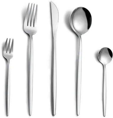 Productafbeelding van Ibenzoa® bestekset voor 6 personen, bestaande uit 30 delen – elegant bestek van roestvrij staal, klassiek design, spiegelglanz, vaatwasmachinebestendig