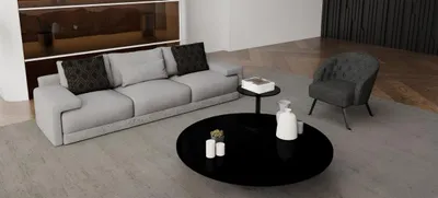 Image de Canapé avec fauteuil au design élégant Un confort qui a du style