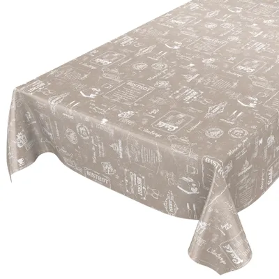 Tischdecke Wachstuch Essen Beige Robust Wasserabweisend Breite 140 cm Länge 100 cm, Hauptbild