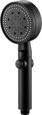 Produktbild von Duschkopf Wassersparend Schwarz 5-Modus Einstellbare Hochdruckdusche One-Key-Stopp-Wassermassage Öko-Dusche Badezimmerzubehör,Schwarz