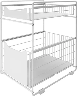 Zdjęcie produktu dla 2-warstwowy organizer do zlewu - Szuflada do przechowywania - Biały