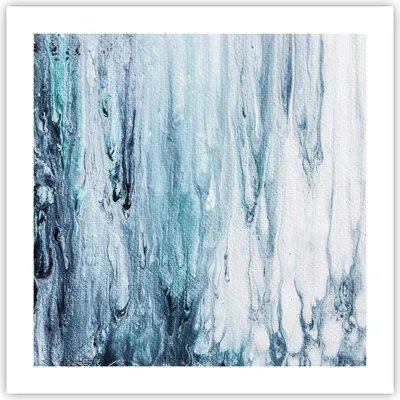 Produktbild von Poster - Poster ohne Rahmen - Abstraktion Prellung Blau - 50x50 cm - Wand Bild - Wanddeko - Wandbilder - Kunstposter - Wandposter - Bilder - Kunstdruck - Wanddekoration - Wandbild - P2XAC50x50-4380