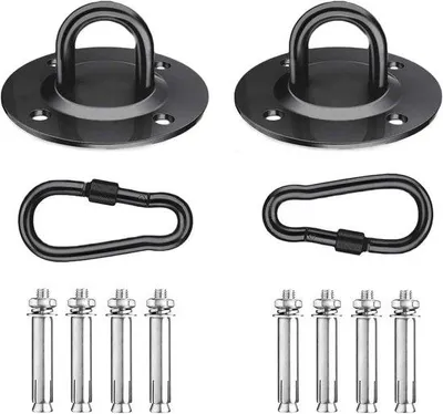 Produktbild von Famanu Set von 2 Deckenhaken - hohe Belastbarkeit - hochwertiger Edelstahl - 2 Stück