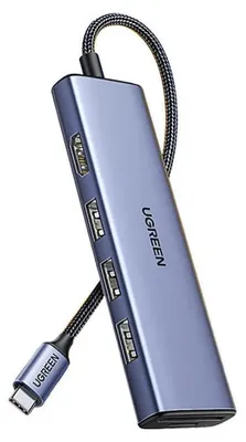 Produktbild von Ugreen 20956A Schnittstellen-Hub USB Typ-C 5000 Mbit/s Silber