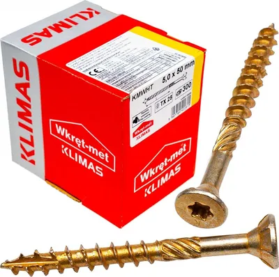 Immagine prodotto di Klimas WKCS KMWHT 5x50 Torx 300 pezzi Viti da carpenteria per legno WKCS KMWHT 5x50 Torx 300 pezzi