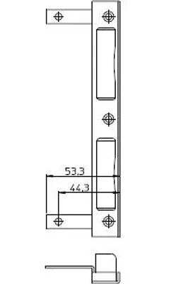Produktbild von SSF Winkelschließblech 4075,20x170x8 ktg,edelstahl