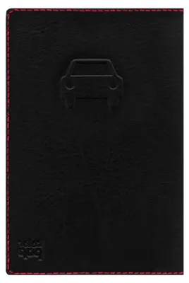 Produktbild von Schutzhülle für Graukarte mit 3 Klappen – schwarzes PVC – 13,5 x 9 cm, rot