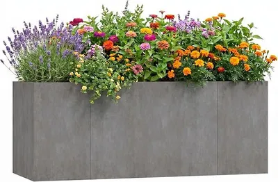 Produktbild von Hochbeet Cortenstahl 200x80x80 cm Rostig Wetterfest Pflanzkübel | Cortenstahl Hochbeet 200x80 cm. Wetterfest, rostig & bodenoffen. Perfekt für Gemüse, Kräuter & Blumen im Garten.