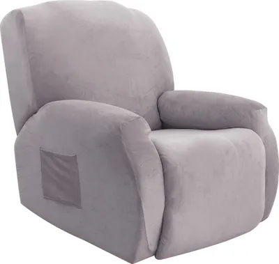 Obrázek produktu pro Topchances Velvet Recliner Chair Cover, Stretch Recliner Chair Cover, Elastický kryt pro TV křeslo Recliner Chair (Light Grey)