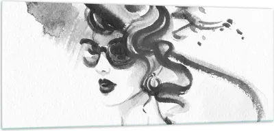 Produktbild von Bilder auf glas - Frau Modell - 100x40cm - Glasbilder - Wandbilder - Bilder - Kunstdruck - zum Aufhängen bereit - Wanddekoration aus Glas - Glas Bilder - Wandbild auf Glas - Einteilig - GAB100x40-4066