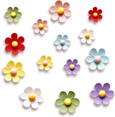 Produktbild von Magnet 14 Stück Kühlschrankmagnete, 3D-Blumen, niedliche Kühlschrankmagnete, bunt, starke Kühlschrankmagnete für Kühlschrank, Magnettafel, Whiteboard,