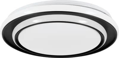 Produktbild von EGLO LED Deckenleuchte Moschetta, runde Deckenlampe mit Fernbedienung, Flur Lampe Decke, Schlafzimmerlampe aus Metall, warmweiß-kaltweiß, Ø 40 cm