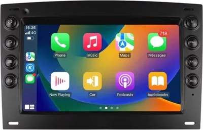 Image de Autoradio avec Bluetooth et CarPlay pour Renault Megane 2 (2002-2009) – Compatible avec Apple et Android – Système stéréo avec système de navigation – 2 Go de RAM, 32 Go de mémoire interne