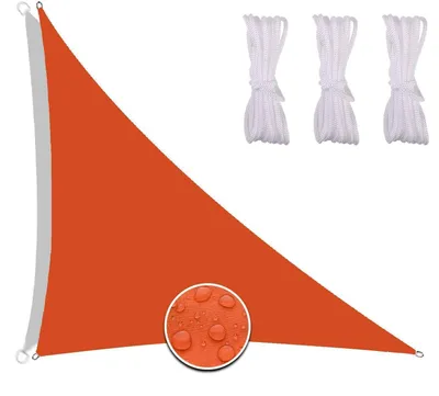 Zdjęcie produktu dla Słoneczny parasol prostokątny, wymiary 5x5x7,1 m, wykonany z tkaniny Oxford, kolor pomarańczowy