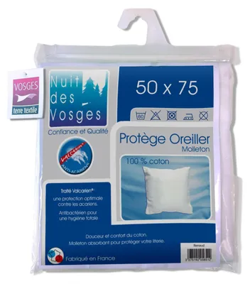 Obrázok produktu pre 2058529 Absorpčný poťah na vankúš/bavlna, biela, 50 x 75 cm