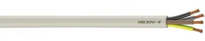 Image de Câble électrique 4 G 0.75 mm² h03vvf à la coupe, blanc