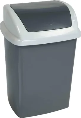 Produktbild von MAUL Abfalleimer MAULswing 10 l Kunststoff 25 x 20 x 37 cm dunkelgrau