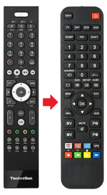 Produktbild von Fernbedienung passend für TECHNISAT TECHNIBOXUHDS | TECHNIPLUS-ISIO-47
