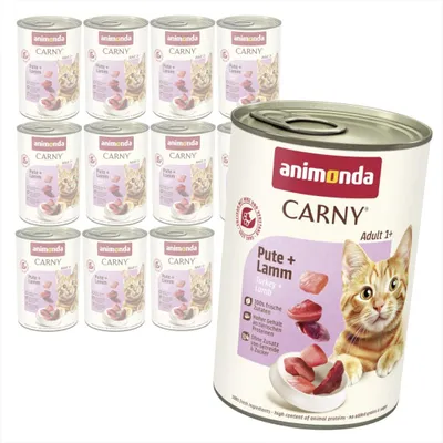 Zdjęcie produktu dla Animonda Carny Adult 12x400g Mokra Karma Dla Kota z Indykiem i Jagnięciną
