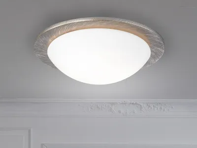 Produktbild von Fischer-Honsel Deckenleuchte NANTES rund Ø 38cm Antik Stil mit Opalglas Weiß