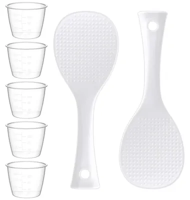 Produktbild von Reismessbecher 5er Set 160 ml Kunststoff Transparent mit 2 Reislöffeln