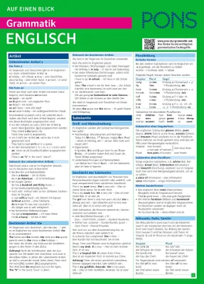 Produktbild von PONS Grammatik auf einen Blick Englisch