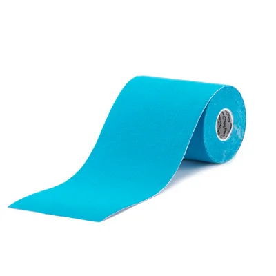Produktbild von Body & Mind Kinesiologie Tape Blau 5m x 2,5cm – Antiallergenes, wasserfestes & elastisches Sporttape für Physio, Medizin, Freizeit & Sport