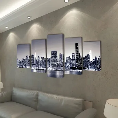 Produktbild von "2026 MODERNE"Bilder Dekoration Set monochrome New York 200 x 100 cm - Leinwandbilder CC5137480
