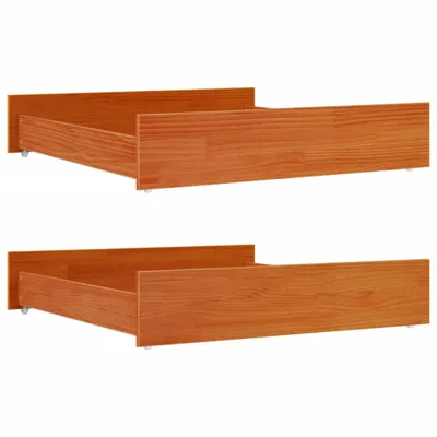 Produktbild von Bettschubladen 2 Stk. Wachsbraun Massivholz Kiefer