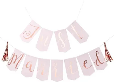 Produktbild von Märchenhochzeit Just Married Wimpelkette 1,5m