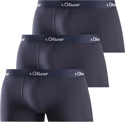 Produktbild von s.Oliver 3er Pack Basic Retro Short / Pant Hipster aus elastischem Jersey, Hoher Tragekomfort, Bund mit Logo-Schriftzug