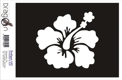 Produktbild von Aufkleber / Autoaufkleber - JDM / Die cut / Auto / OEM - Hibiskus Blüte120x110mm pink - Heckscheibe / Heckscheibenaufkleber