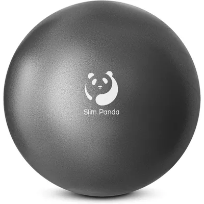 Produktbild von Gymnastikball Klein 23-25cm mit Aufblasbarem Strohhalm für Fitness & Yoga Schwarz